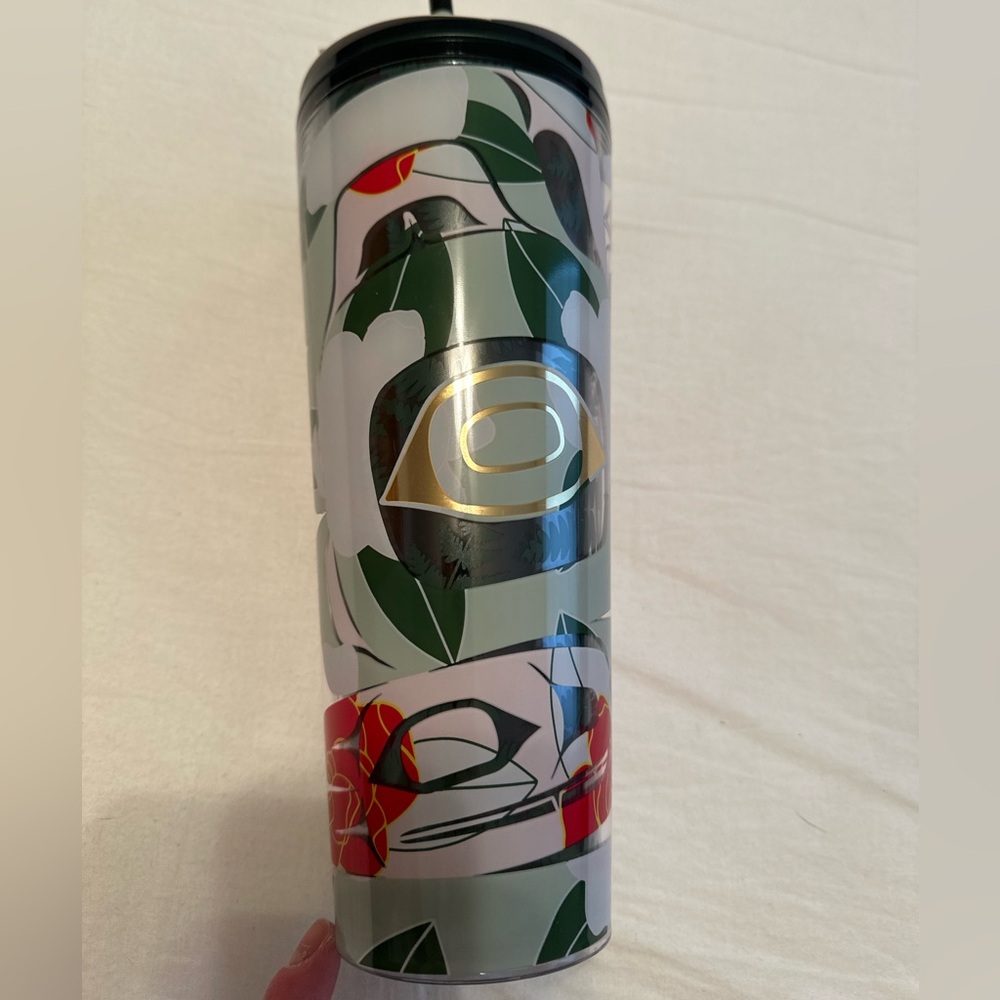 Starbucks x Alison Bremner Alaska Artist Wood Carving 2024 24 oz Tumbler NWT